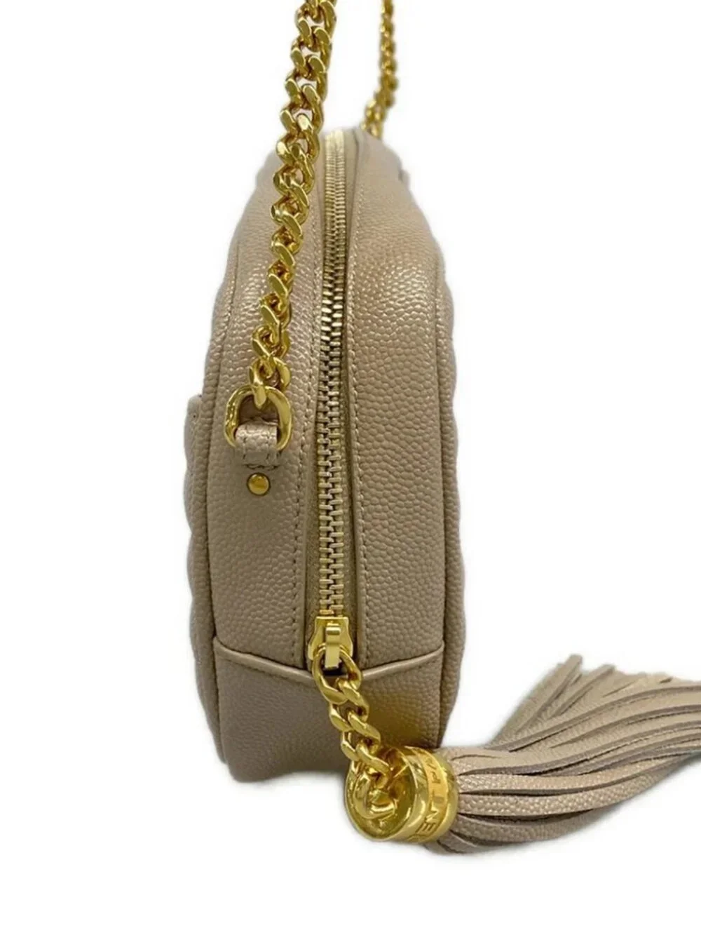 SAINT LAURENT PARIS Lou Mini Bag 612579 Pink Beige Leather Shoulder Bag
